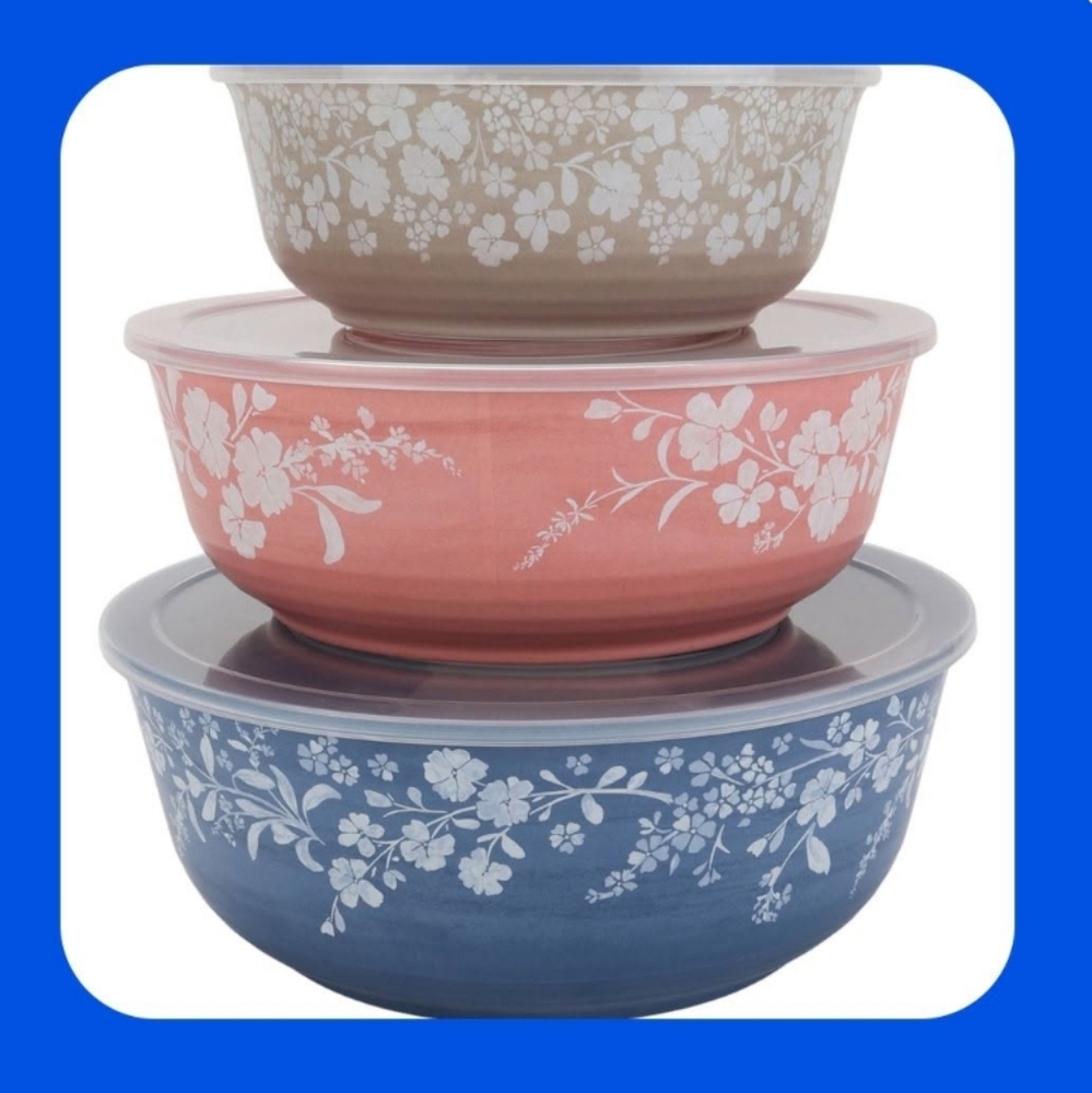 ❤️ New Pioneer Woman Daisy Floral Mixing Bowl Set